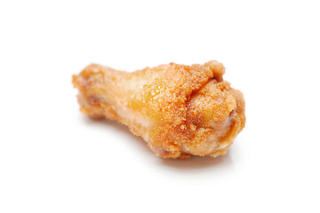 Grilled chicken wings on a white background.