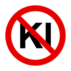 KI und Verbotsschild