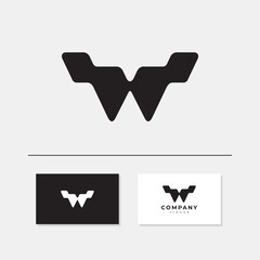 Letter W logo design. creative minimal monochrome monogram symbol, Unique modern geometric creative elegant letter W logo template. Premium Business logo