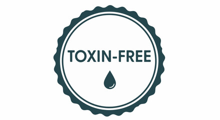 Toxin-Free seal stamp badge vector icon isolated on white background