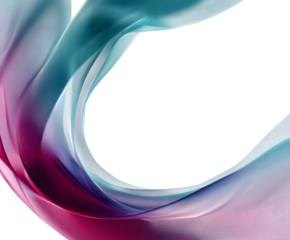 Abstract flowing lines isolated on transparent background create a wave