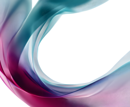 Abstract flowing lines isolated on transparent background create a wave
