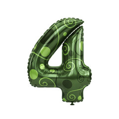 Set of foil balloon number isolated on a white background