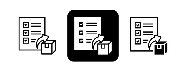 Export  Solid color and black line drawing vector illustration set