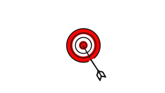 Target hit by arrow concept for microstock platforms