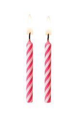 birthday candles isolated on white background