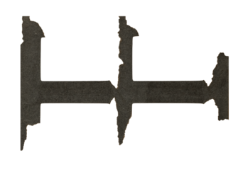 Cut-out shapes, strips of black paper with jagged, torn edges, isolated on a transparent background. A vintage, textured look with a handmade aesthetic. Perfect for designs, collages, retro-style comp