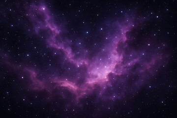 Fototapeta premium Stunning cosmic background of deep space featuring glowing purple nebula with scattered stars symbolizing universe galaxy and astronomy wonder