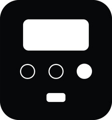 Blank Display Radio or Old Player with Button for Media Player Vintage Radio Retro Radio Receiver Audio Player