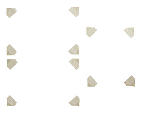 Set of masking tape photo corners arranged as frames. Isolated on transparent background. Aged...
