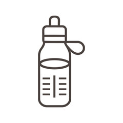 Water Bottle Vector Icon for Fitness, Hydration, Daily Use on white background flat vector illustration.