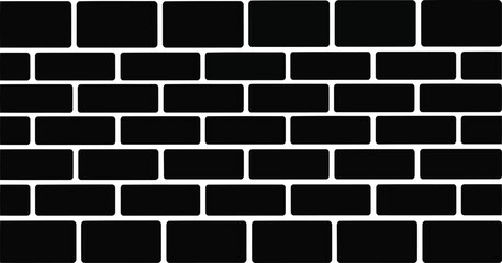 Brick wall facade construction material or building wall element textured surface of bricks vector illustration design