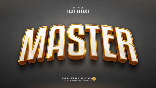 Master Bold Gold 3D Text Effect