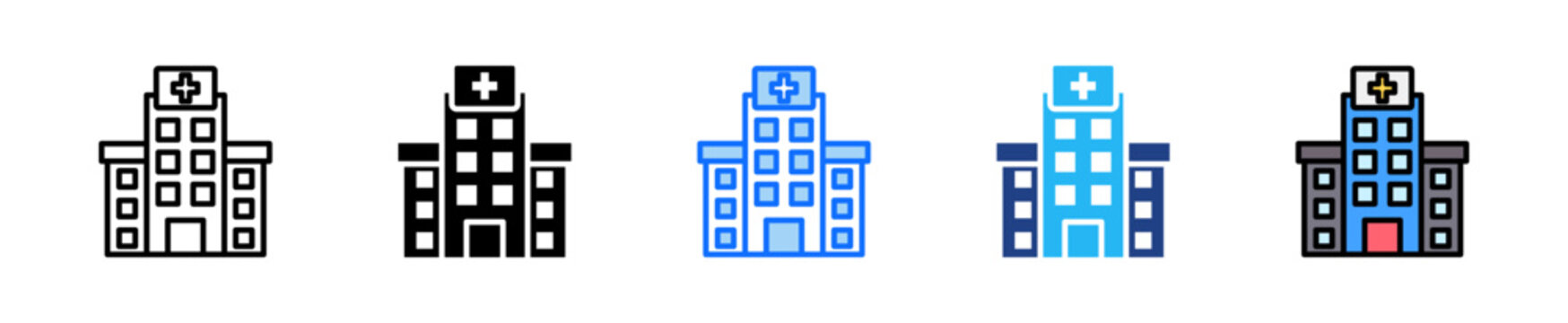 Study Site Icon Set Multiple Style Collection