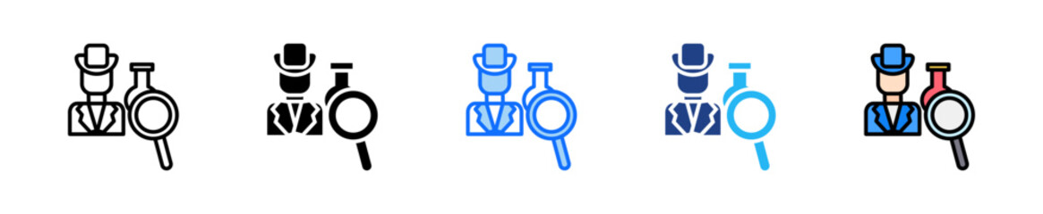 Principal Investigator Icon Set Multiple Style Collection