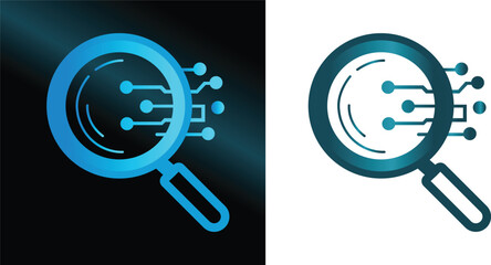 AI search magnifier icon