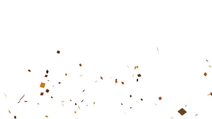 Animation of Birthday party and anniversary celebration overlay motion design element. colorful fairy unicorn confetti rain isolated on white background. Confetti: Colorful Celebration Falling