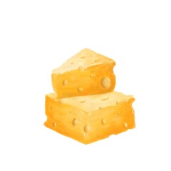 Stack of piece of cheese vector illustration