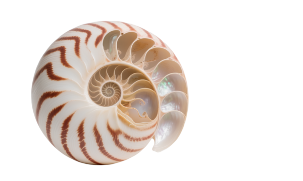 nautilus shell isolated on white background