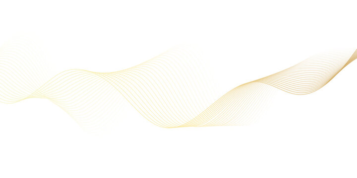 Abstract golden wavy lines Digital frequency track equalizer background. Curved wave smooth stripe seamless pattern. Wave lines created using blend tool. graphic design template banner business wave.