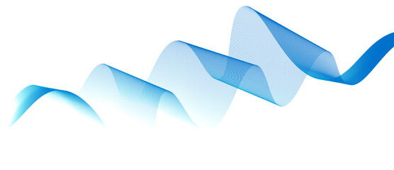 Abstract blue line wave background. Technology abstract lines on white background