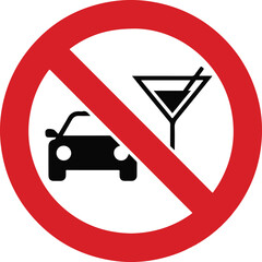 No drunk driving road sign