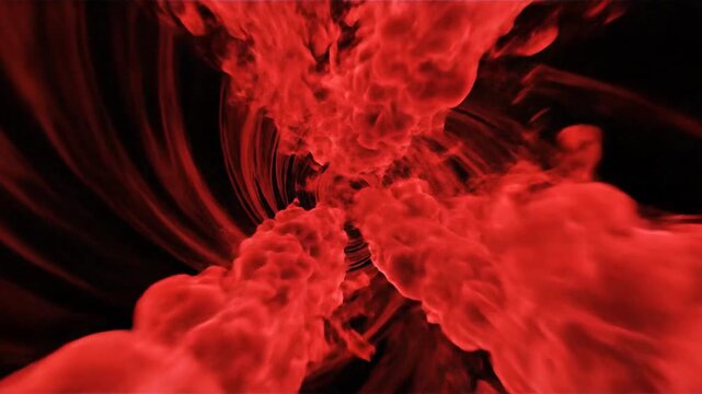 Abstract spiral tunnel with red smoke on black background 4K 10s 67455268 1
