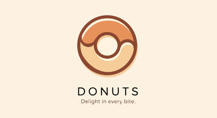 Logo Donut for Desert Shop Vector Logo Illustration