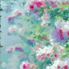 Various oil paintings, flowers, butterflies, landscapes, mountain lakes, roses, peonies, bamboo forests, figures