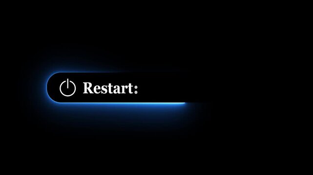 Operating system being restarted or rebooted concept on the transparent background. Motion graphics of restarting idea. 4k video. 
