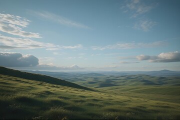 Clean Minimal Natural Landscape with Soft Cinematic Lighting