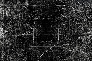 Scratched Grunge Urban Background Texture Vector. Dust Overlay Distress Grainy Grungy Effect. Distressed Backdrop Vector Illustration. Isolated Black on White Background. EPS 10.