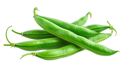Vivid green, stacked bean pods on a black backdrop. Close up, fresh, detailed