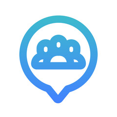 discussion bold gradient icon