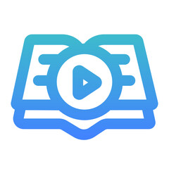 video lesson bold gradient icon