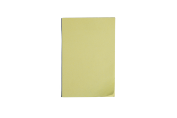Yellow sticky note isolated on transparent background
