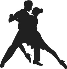 Elegant Dance Silhouette of a Couple