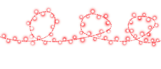 Red luminous connected spheres forming abstract digital pattern png