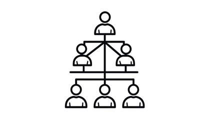 Organization Chart Icon - Hierarchy and Structure in Business.