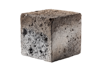 Bulk cement isolated on transparent background