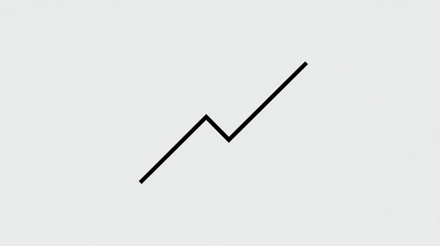 Minimal incline line symbolizing effort rise, fitness, progressive challenge