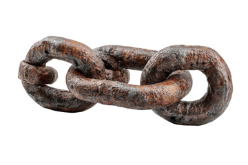 Fototapeta premium Steel chain blocks isolated on transparent background