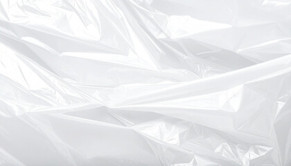 Obraz premium Close up of crumpled, translucent white material; highlighting light and shadows