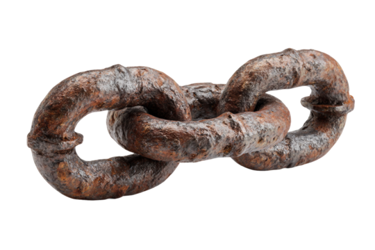 Heavy-duty chain blocks isolated on transparent background