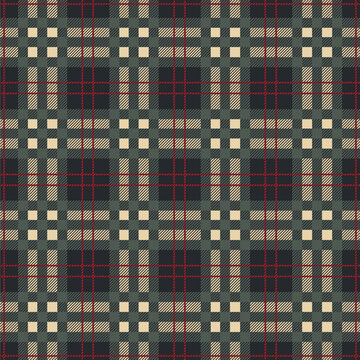 Classic tartan pattern with brown and green hues. Seamless background for textiles, apparel or graphic design. Versatile for seasonal lifestyle projects.