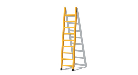 Climb the ladder to success with this bright yellow illustration, ideal for growth, opportunity, and achieving your goals in business or life