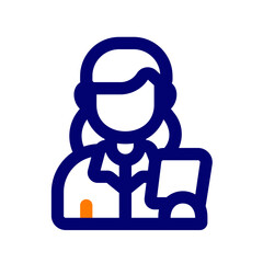 female teacher duotone icon
