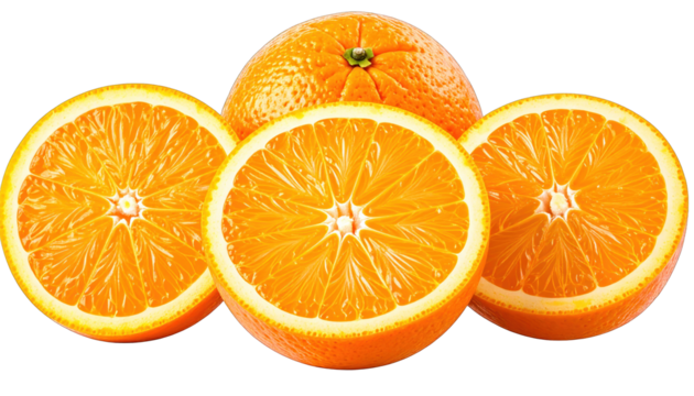 Vibrant image showing whole and sliced citrus fruit, revealing juicy segments
