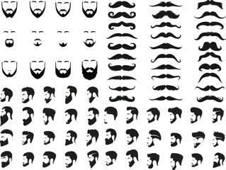 Diverse Collection of Men's Beard, Mustache, and Hairstyle Styles
