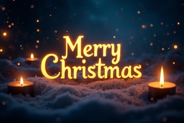 Merry Christmas - greeting card with wishes